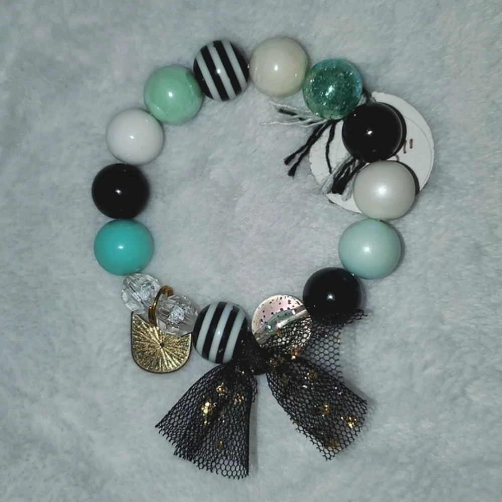 NWT Halloween Cat Charm Bracelet Size Big Kid 6.5